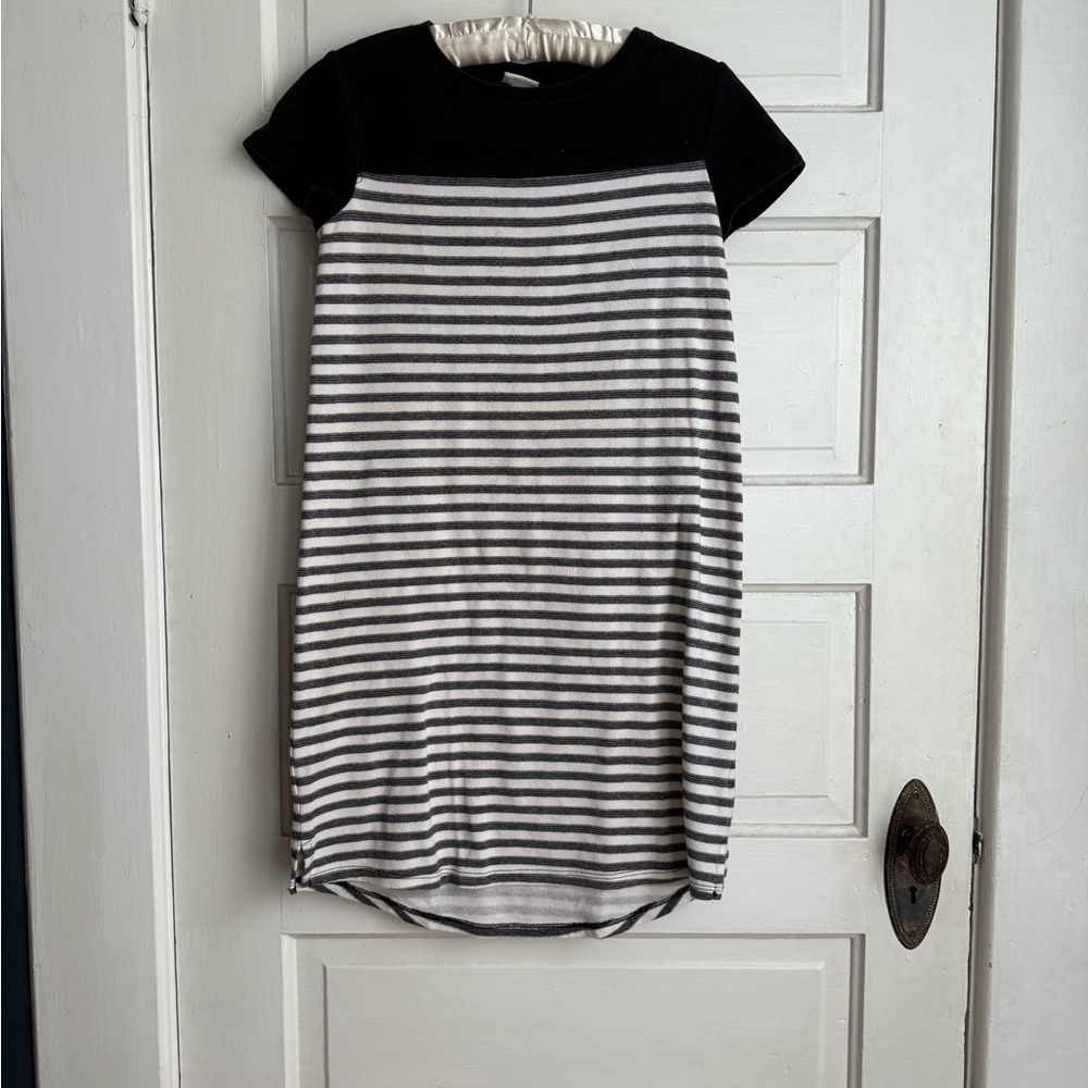 Merona Black and White Striped High Low Dress